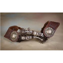 Visalia Stock Saddle Co, San Francicso, Silver Inlaid Spurs"
