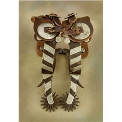 Inlaid Striped Wyoming Spurs