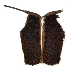 Brown Angora Batwing Chaps