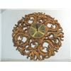 Image 1 : 22"D VINTAGE COMPOSIT ORNATE FLORAL WALL CLOCK