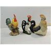 Image 1 : LOT 3 ASSORTED STYLES OF CERAMIC ROOSTERS