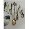 Image 2 : LOT 24 VINTAGE ASSORTED FLATWARE: FEW SILVER PLATE
