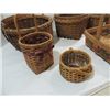 Image 3 : LOT 7 ASSORTED WOOD & REED WOVEN BASKETS: SHAKER