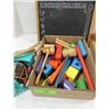 Image 3 : HUGE SELECTION VINTAGE ALL WOOD TOYS: PEGS, RINGS,