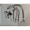 Image 1 : LOT 6 VINTAGE RELIGIOUS CRUCIFIXES, CLOTH & WOOD