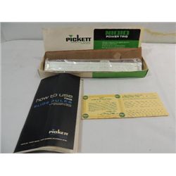 VINTAGE COMPLETE DISPLAY PICKETT SLIDE RULE,