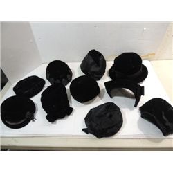 LOT 10 VINTAGE VELVET LADYS 50S & 60S ASSORTED HAT