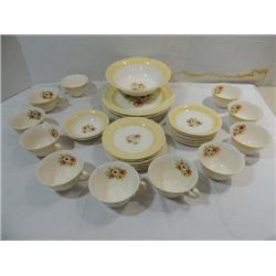 LOT 32 VINTAGE FRENCH SAXON CHINA POPPY PATTERN