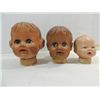 Image 1 : LOT 3 VINTAGE VINYL DOLL HEADS (2) WITH SLEEPY EYE