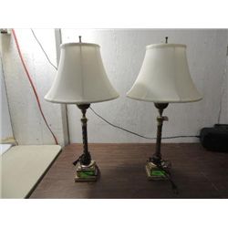 VINTAGE PAIR STIFFEL SILVER PLATED EMPIRE LAMPS