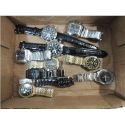 LOT 10 MENS QUARTZ WRIST WATCHES: ORLANDO, ROSRA,