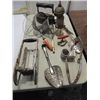 Image 1 : ASSORTED LOT VINTAGE KITCHEN UTENCILS, SHOE