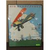 Image 1 : FRAMED RETRO BIPLANE POSTER ART: AIR RENDEZOUS