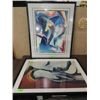 Image 1 : LOT 2 FRAMED MATTED ABSRTACT ART: PICASSO & APRIL