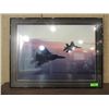 Image 1 : FRAMED MILITARY POSTER ART: F-15 EAGLE FIGHTER JET