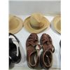 Image 3 : LOT 6 VINTAGE MENS REED WOVEN HATS & DRESS SHOES