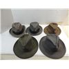 Image 1 : LOT 5 VINTAGE 1940S MENS QUALITY FEDORA: DOBBS,