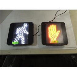 12X12 SET OF 2 DIALIGHT L.E.D. HALT & WALK SIGNALS
