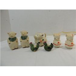 LOT 7 VINTAGE SHAWNEE (2 PAIR) PIG SALT & PEPPER &