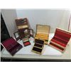 Image 1 : LOT 6 VINTAGE LADY'S JEWELRY BOXES (EMPTY), 1 WOOD