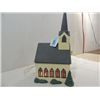 Image 2 : ELECTRIC LIGHTED CERAMIC CHURCH & STEEPLE 17"H