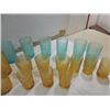 Image 2 : LOT 43 MID-CENTURY MODERN GOLD & BLUE GLASSWARE:
