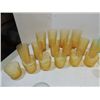 Image 3 : LOT 43 MID-CENTURY MODERN GOLD & BLUE GLASSWARE: