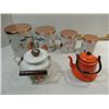 Image 1 : LOT 6 METAL KITCHEN WARE: (4) NESTED CANNISTERS &