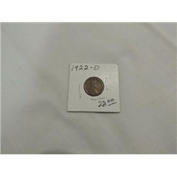 1922-D WHEAT PENNY (VG) SEMI KEY DATE