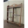 Image 1 : VINTAGE 22X32 PINE WALL MOUNT KNICK-KNACK SHELF