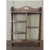 Image 2 : VINTAGE 22X32 PINE WALL MOUNT KNICK-KNACK SHELF