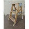 Image 1 : THREE STEP ALL WOOD FOLDING STEP LADDER