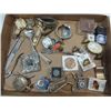 Image 1 : JACK POT LOT: ASSORTED WATCHES, LAPEL PINS, BRASS