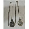Image 1 : LOT 2 LADY'S QUARTZ PENDANT WATCH & CHAIN, CUTOUT