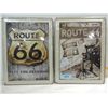 Image 1 : LOT 2 PRESS METAL PRINTS FOR HIGHWAY ROUTE 66