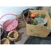 Image 3 : LOT 7 VINTAGE REED WOVEN ASSORTED SIZES BASKETS &