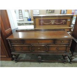 VINTAGE BERKEY FURNITURE CO WALNUT BUFFET 4 DRAWER