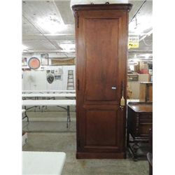 ANTIQUE MAHOGANY LINEN CLOSET CABINET 10' CEILINGS