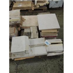 1 PALLET, 12 BOXES ROCK & TERRA COTTA TILES,