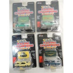 LOT 4 RACING CHAMPION DIE CAST METAL COLLECTOR CAR