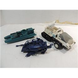 LOT 3 VINTAGE GI JOE & COBRA VEHICLES: 1984 ASP,