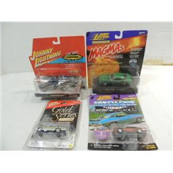 LOT 4 JOHNNY LIGHTNING DIE CAST METAL CARS: 1970