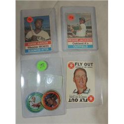 LOT 5 BASEBALL COLLECTIBLES: 2 1971 TOPPS METAL