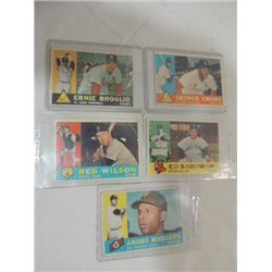 LOT 5 1960 TOPPS BASEBALL PLAYER CARDS: #16, 419,