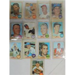 LOT 13 1968 TOPPS BASEBALL PLAYER CARDS