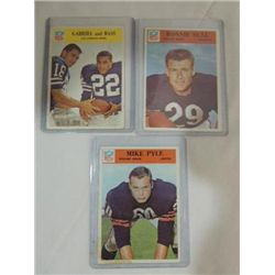 LOT 3 1966 PHILADELPHIA FOOTBALL CARD: #37, 30, 94