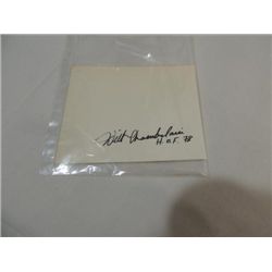 WILT CHAMBERLAIN CUT SIGNATURE AUTOGRAPH NO COA