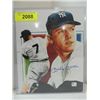 Image 1 : 8X10 BASEBALL PRINT AUTOGRAPHED MICKEY MANTLE COA