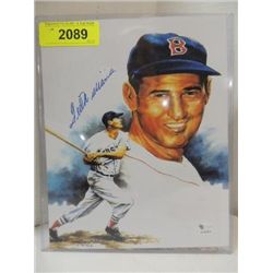 8X10 BASEBALL PRINT AUTOGRAPHED TED WILLIAMS COA