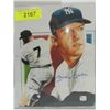 Image 1 : 8X10 BASEBALL PRINT AUTOGRAPHED MICKEY MANTLE COA